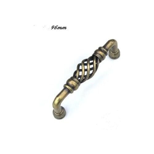 96mm bronze birdcage kitchen cabinet drawer handle pull antique brass birdcage dresser cupboard furniture door handle knob pull