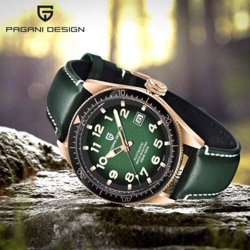 PAGANI DESIGN 2021 New Mens Automatic Watch Luxury Brand Fashion Casual Men Mechanical Wristwatches Leather Strap Orologio Uomo