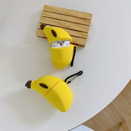 Banana For AirPods1 2 earphone case AirPods Pro Case Cute silicone cartoon Fruits headphone Cover Protect Wireless Headset cover