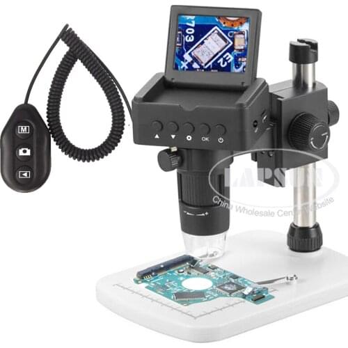 10X-220X 100X 200X Digital Microscope with 2.4 inch LCD Display Support 1080P HDMI FHD output , 720P HD USB output