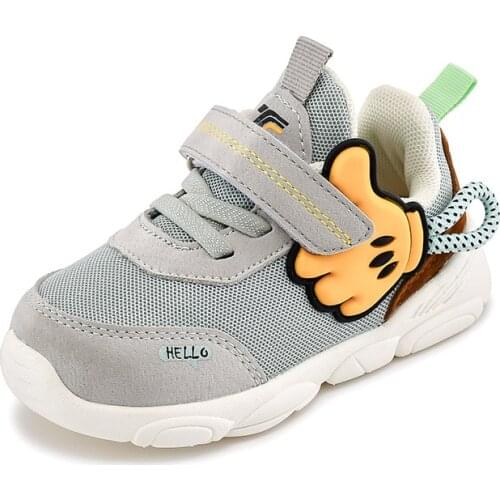 Disney autumn new Mickey mouse baby kids soft sole casual shoes mesh Korean boys and girls sneakers