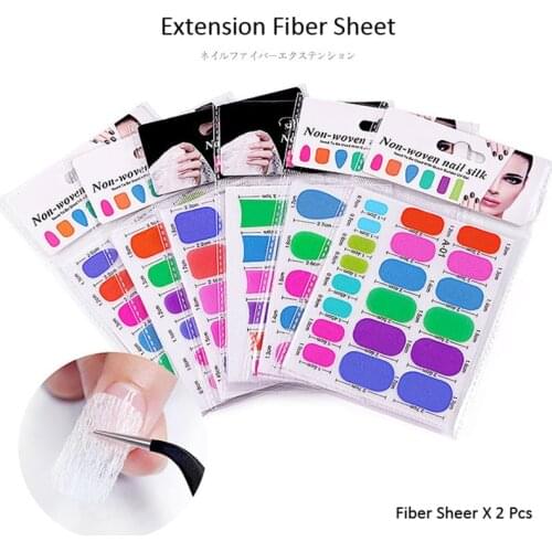 1Pack Professional Fiberglass Extension Nail Form Acrylic Tips Glass Fiber Silk Fibernails Building Paper for Lengthen Nail Tool