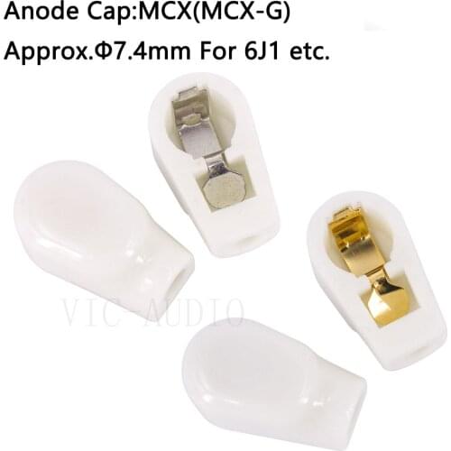 10PCS Ceramic 7.4mm Vacuum Tube Anode Cap Grip Plate Cap MCX For 6J1 Vacuum Tube Vintage Amplifier Audio HIFI DIY