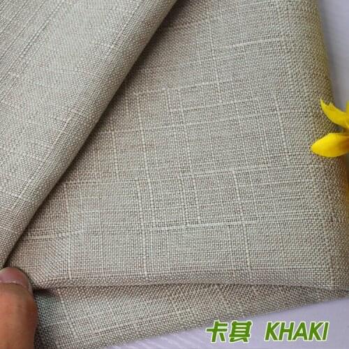 Khaki Compound lining Linen Fabric Sofa Cushion Fabirc Sewing Cloth Outdoor Linen Blend Fabric Upholstery 58" wide Per Yard