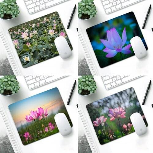 Lotus design Computer Mouse Pad pads Washable Non-Skid Rubber s Not Overlock 22X18CM desk mouse mat