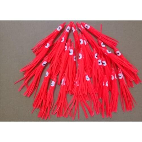 MR OCTOPUS 100pcs fishing lure ,plastic octopus lure . squid jigs, sot lure .7.5cm red colour