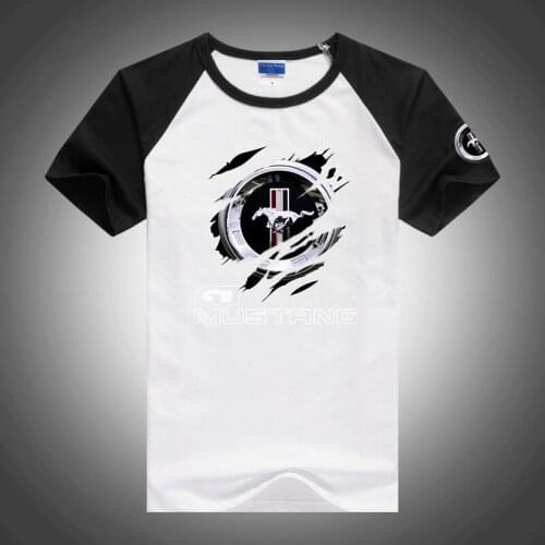 Summer New 2021 design Leisure Mens Mustang printing Fashion Harajuku Slim Fit Casual Tops Casual trend Sweatshirts Tee