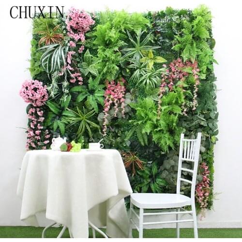 New Grass Plants Wall Home Garden Decoration Artificial Plastic Plants DIY Wedding Stage Event Background Wall Fake Flower Wall