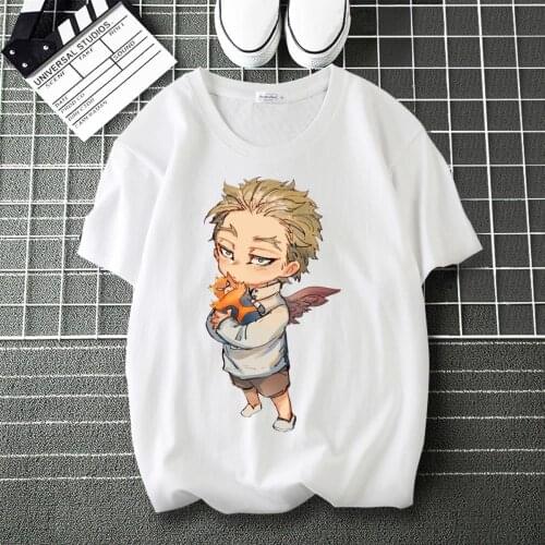 My Hero Academia Tokoyami Fumikage Graphics Print personalise T-Shirt O-Neck Short Sleeve Modal Shirt Tee