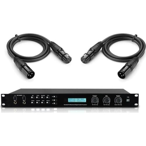 TZT 950 Karaoke Professional Digital Audio Processor KTV Effector Home Front Effector Mixer With Cannon Or RCA Cable