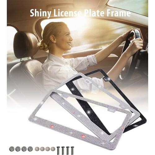 License Plate Frame Shiny Scratch Resistant Cover For Gifts Stainless Steel License Plate Frame High-quality Car License Frame