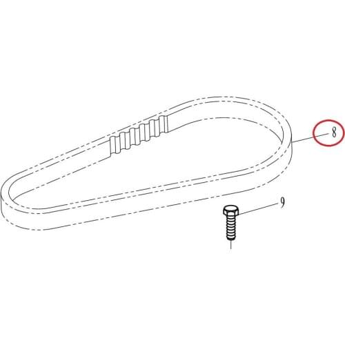Boat Motor F20-05000003 Timing Belt for Parsun HDX Outboard Engine F15A F20A 4-Stroke