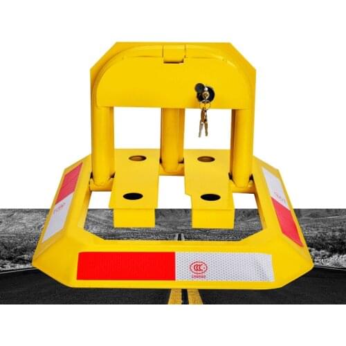 Manual Parking Barrier for Private Parking Space Double Lock Thickened Car Parking Lock Bollard Post Safety Anti Parking Blocker