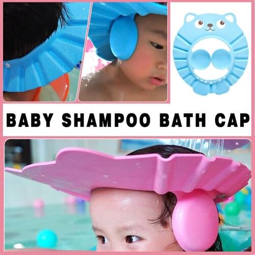 Baby Shower Cap Adjustable Hair Wash Hat for Newborn Infant Ear Protection Children Kids Shampoo Shield Bath Head Cover
