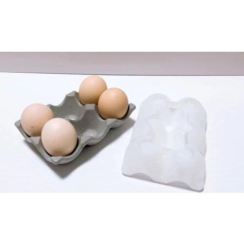 6 Cavities Silicone Concrete Holder Molds Egg Holder Molds Crystal Epoxy Mold Creative Egg Storage Molds Cement Tray Mold