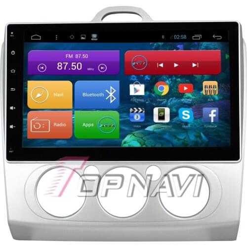 Topnavi Quad Core Android 6.0 Car GPS Navigation for Focus 2 Manual Autoradio Multimedia Audio Stereo,NO DVD