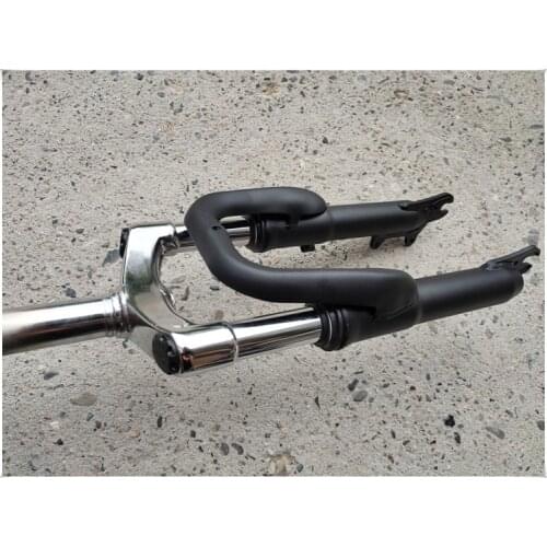 28.6*180mm 20 inch mountain bike fork steel front fork for folding bike with 180mm straight tube disc brake MTB fork