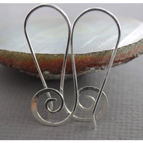 Silver Earrings Handmade Jewelry Vintage Boho Hammered Gold Wrap/925 Silver Brincos Pendientes Aros Earrings For Women Oorbellen