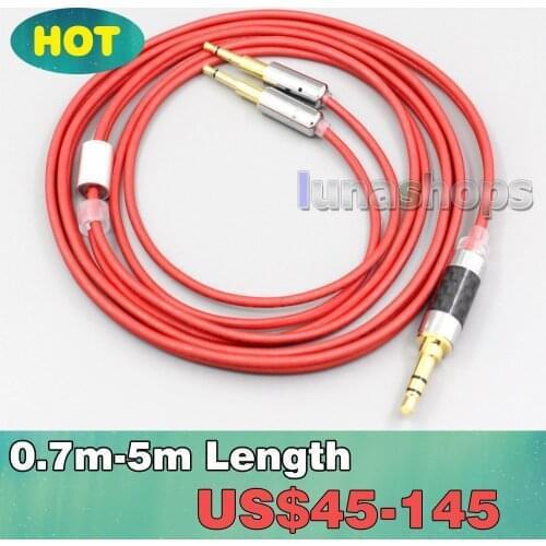 2.5mm 4.4mm XLR 3.5mm 99% Pure PCOCC Earphone Cable For Nighthawk Monoprice M650 Monolith M1060 M1060C M565 LN006664