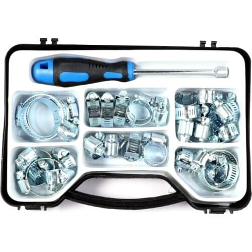 40 Pieces Kits Stainless Pipe Clamp for Securing Hoses Pipe Cable Tube Fuel Lines for Pipe Intercooler Plumbing Durable