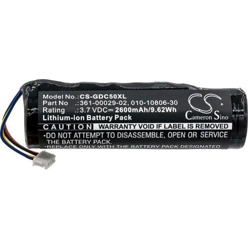 Cameron Sino 2600mAhBattery 361-00029-02 for Garmin Alpha 100, DC50, GAA002, GAA003, GAA004, T5 , TT10, TT15