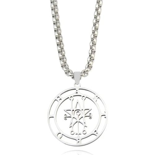 Astaroth Sigil Goetia Stainless Steel Necklace Solomon Demon Seal Satan Sigil satanique patch PIN Jewelry
