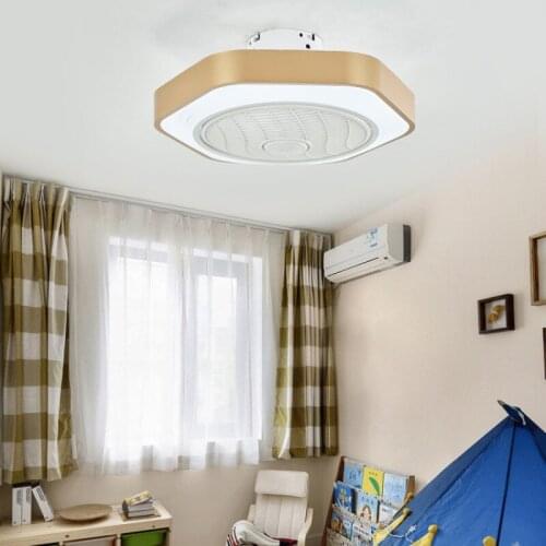 European Style Macaron Led Fan Lamp Creative Modern Simple Childrens Bedroom Flower Fan Ceiling Lamp with Remote Control