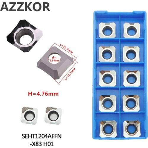 SEHT1204AFFN-X83 Milling Cutter Tool Carbide insert CNC Machining Center Dropshipping Aluminum Copper Inserts Wholesale Blades