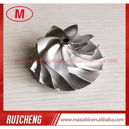 GT15-25 7+7 blades 50.00/68.01mm high performance point milling air curve turbo milling/aluminum 2618/billet compressor wheel
