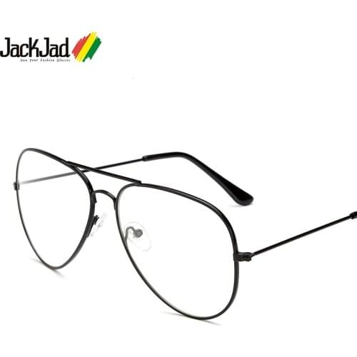 JackJad Fashion Classic Vintage Aviation Style Metal Frame Plain Glasses Brand Design Eyewear Frame Glasses Frame Oculos De Grau