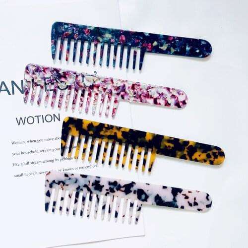 Korean Acetate Hair Combs Colorful Hairdressing Comb Hair Brush For Women Girls Hair Styling Tool Shell Acetate