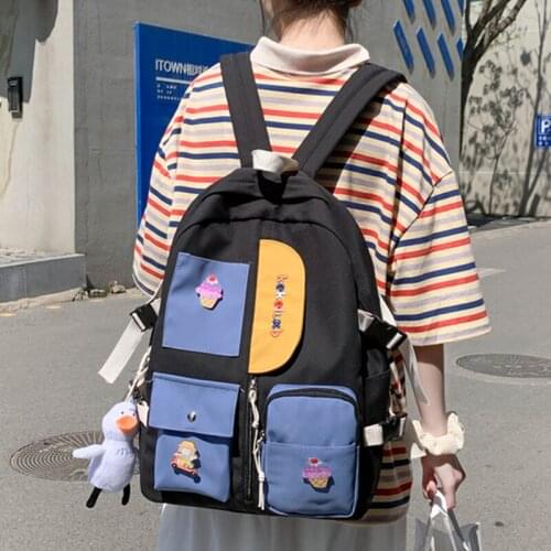 2021 Korean Style Womens Backpack Waterproof Anti-theft High-value Schoolbags Large-capacity Computer School Backpack