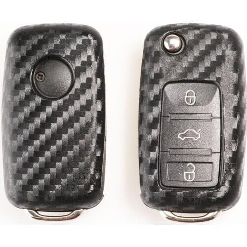 Kutery Remote Car Key Case Silicone Protect Shell For W Golf Bora Jetta POLO Passat Skoda Superb Octavia Fabia SEAT Ibiza Leon