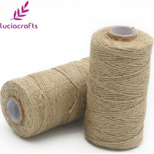 Lucia crafts 1roll/lot Natural Hemp String Rope Jute Twine Cord DIY Floral Craft Scrapbooking Wedding Tags Decor V0505
