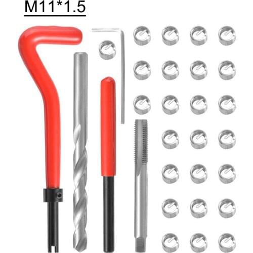 30Pcs Car Screw Thread Inserts For Restoring Damaged Threads Repair Tools Metric Thread Repair Insert Kit M3 M4 M7 M9 M11