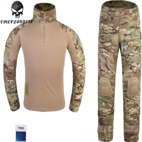 2018 New EmersonGear Multicam camouflage Woman G3 Combat Uniform Tactical long pants&Shirt woman tactical Shirt &pants& knee