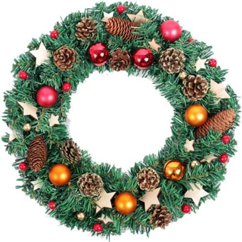 New Creative Christmas Wreath Wooden Card Star Light Mall Hotel Window Decoration Door Hanging