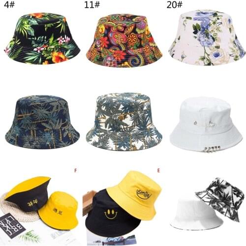 1PC Unisex Cotton Bucket Hats Women Summer Sunscreen Panama Hat Men Sunbonnet Fedoras Outdoor Fisherman Hat Beach Cap
