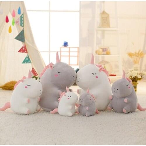 25cm/50cm unicorn plush toy fat unicorn doll cute animal stuffed soft pillow baby kids toys for girl birthday christmas gift