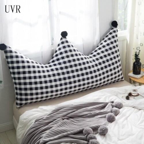 UVR Tatami Crown Style Bedside Cushion Large Backrest Sofa Pillow Plush Cushion Furniture Bedside Pillow Triangle Large Backrest
