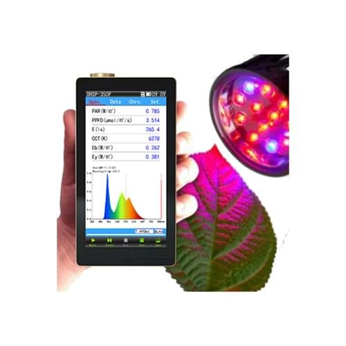 HOPOOCOLOR handheld ppfd meter spectral irradiance spectrometer wavelength