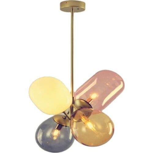 Modern Light luxury Design Glass Ball Pendant Light Loft Nordic Hanging Lamp Pendant Lamp for Living Room Kitchen Luminaire