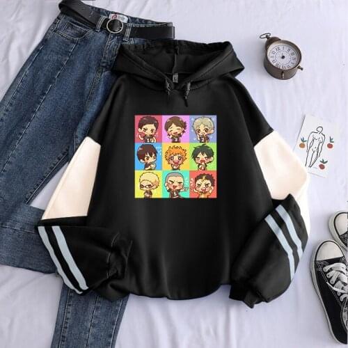 Japanese Anime Cute Haikyuu Cosplay Hoodie Women Men Harajuku Manga Funny Karasuno High School 90s Itself Oversized Sweatshirts