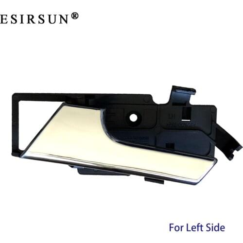 ESIRSUN INTERIOR DOOR HANDLE Front Left/ Rear Left For Chevy Aveo Aveo5 G3 2007 2008 2009 2010 2011, 96462709 Chrome Plated