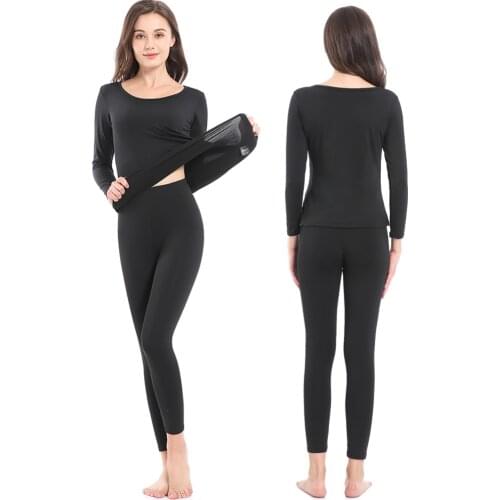 Womens bottoming trousers and shirts winter Warm Long Johns underwear set thickening heating