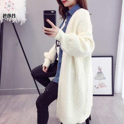 Women 2021 Spring Autumn Fashion Long Sweater Jackets Female Solid Color Cardigan Coats Ladies Loose Knitted Overcoats T359
