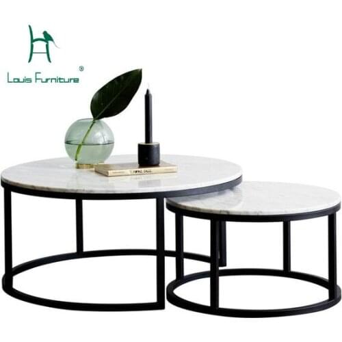 Louis Fashion Coffee Tables Scandinavian Marble Tea Table Combined Living Room