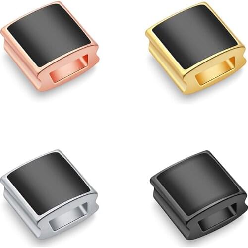 1piece Rectangle Charms Metal Beads Geometric Smooth Copper Loose Spacer Beads for Necklace Jewelry Bracelet Making Wholesale