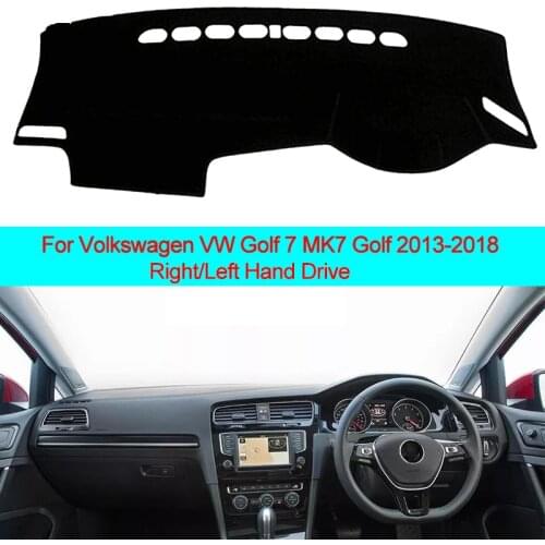2 Layers Car Inner Dashboard Cover DashMat Carpet Cape For Volkswagen VW Golf 7 MK7 Golf 2013 2014 2015 2016 2017 2018 Anti-dity