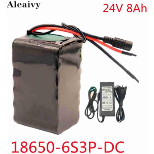2020 New 24V 10Ah 6S3P 18650 Battery Lithium Battery 25.2v 10000mAh Electric Bicycle Moped /Electric/Li ion Battery Pack+charger